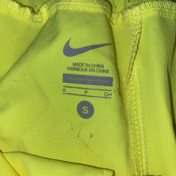 Nike pro training pull on shorts w/front pockets neon yellow & black sz S men - Picture 6 of 8
